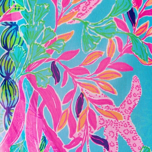 NWT Lilly Pulitzer Frey Long sleeved maxi multi seaweed Samba engineer dress S/M - Picture 7 of 14